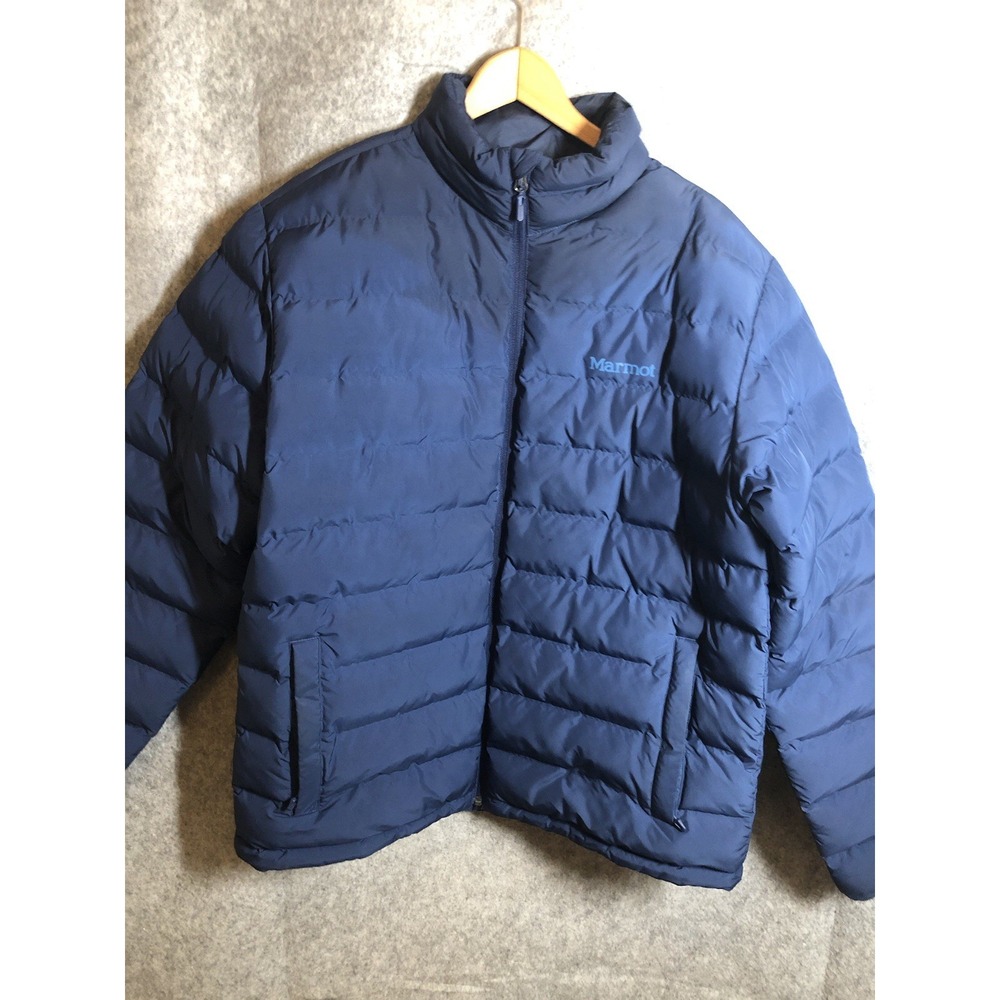 Marmot Coat Mens Blue XL Insulated Alassian Featherless Puffer Snow Ski Winter